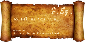 Hollósi Szilvia névjegykártya