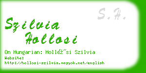 szilvia hollosi business card